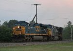 CSX 5395 & 7814 lead train Q477-25 towards the yard